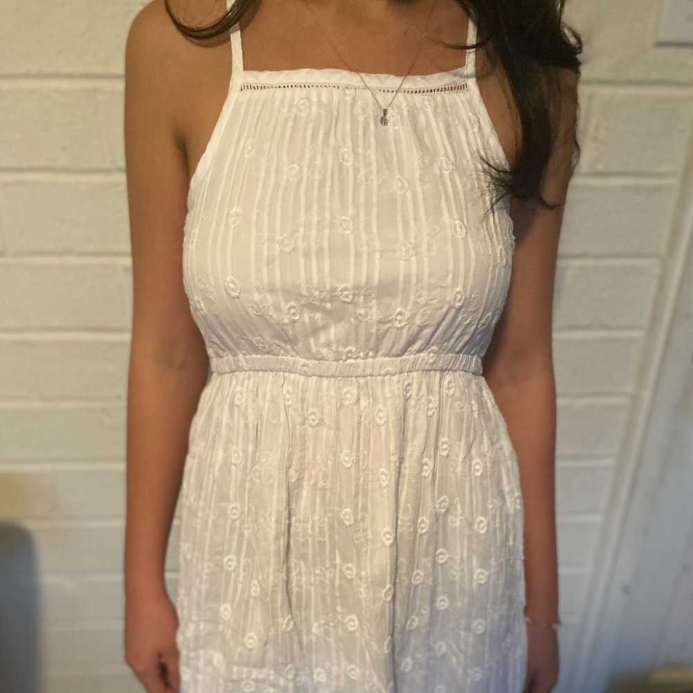 Cat & Jack Girl's White Eyelet Maxi Dress Size L (10/12)